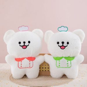 a pair of cute animal plush dolls 007